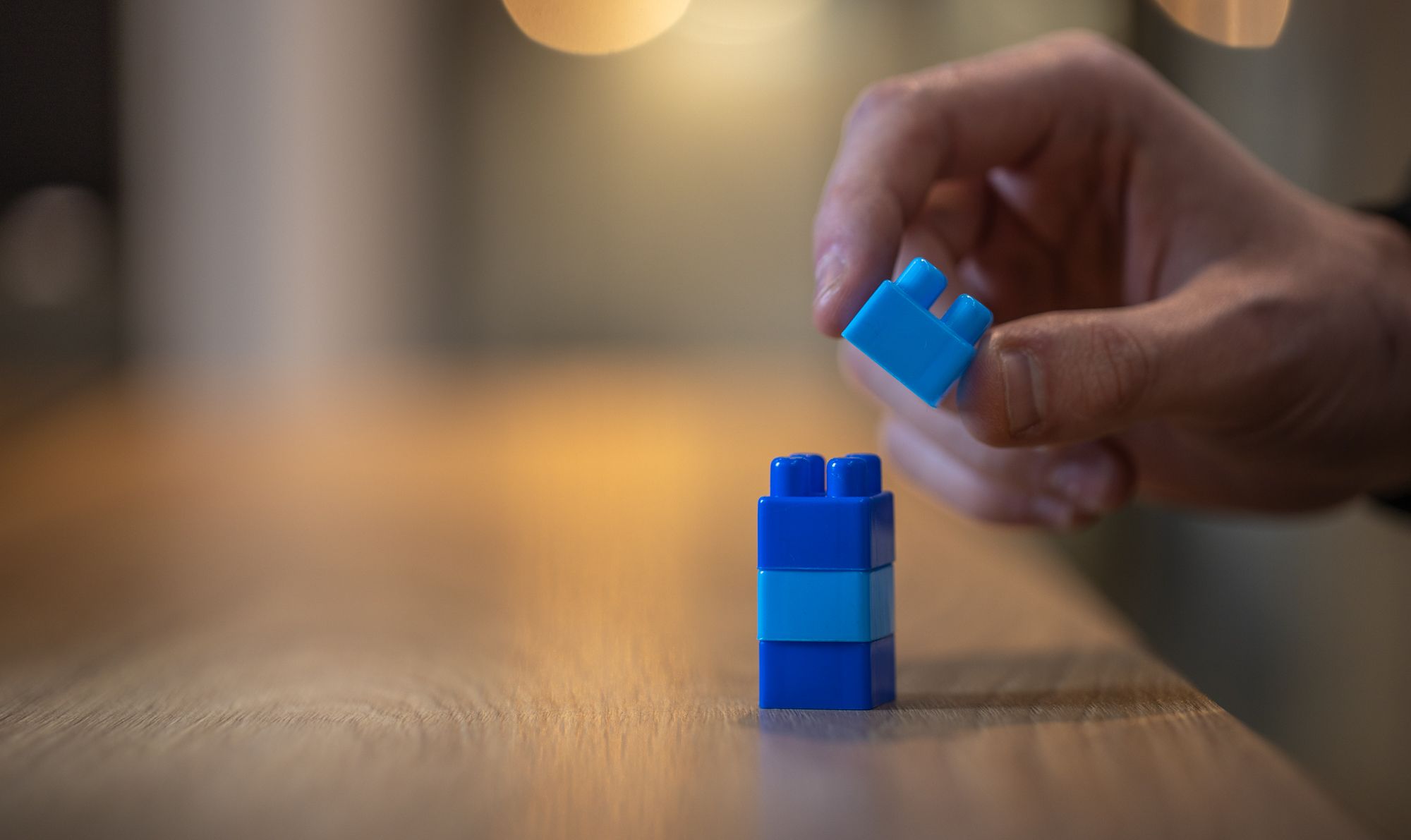 blue lego cubes